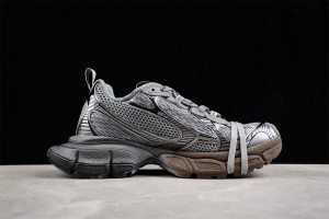 Balenciaga’s 3XL Sneaker in silver, brown mesh and polyurethane B3XL-004