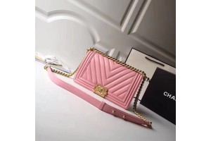 Chanel BOY CHANEL Handbag (CH187-Pink)