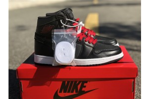 Jordan 1 Retro High Black Satin Gym Red
