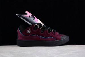 Lanvin Burgundy Curb Trainers