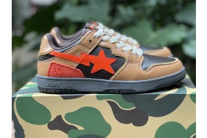 A Bathing Ape Bape SK8 Sta Brown Orange