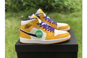 Jordan 1 Mid SE Lakers