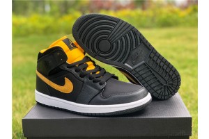 Air Jordan 1 Mid Black University Gold