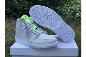 Jordan 1 Mid Vast Grey Ghost Green (W)