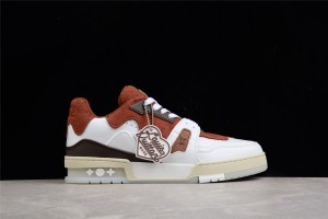LV Trainer Sneaker Brown White Monogram