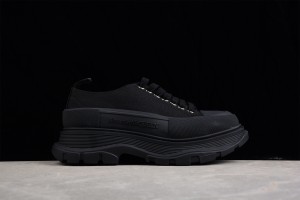 Alexander McQueen Tread Slick Canvas Sneaker - 'All Black 