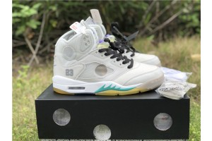 Off-White x Air Jordan 5 Grey/Green White 