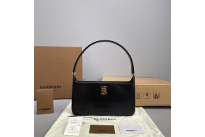 Burberry Medium Leather TB Bag Black