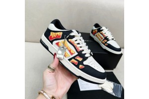 Amiri Skel Low Top Sneakers - Black - Orange ASNK-017