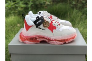 Balenciaga Triple S  Clear Sole ' Red' Sneaker