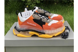 Balenciaga Triple S Clear Sole Orange/Black/White 
