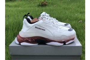 Balenciaga Triple S Clear Sole White Rose Gold Sneaker