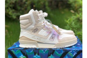 Louis Vuitton Trainer Sneaker Boot White GreyVL 1119