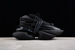 Balmain Leather Unicorn low-top sneakers - Black