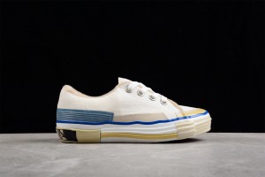 Lanvin X Gallery Dept. White Blue Lace-Up Sneakers