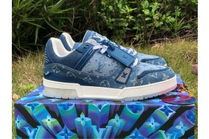 Louis Vuitton Trainer Sneaker Denim Monogram 1A7S51