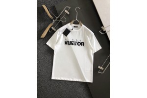 LV Short Sleeve T-Shirt - White/ Black