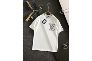 LV Short Sleeve T-shirt Black/White