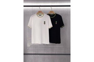 LV Short Sleeve T-shirt Black/White