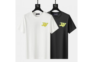 LV Short Sleeve T-shirt Black/White
