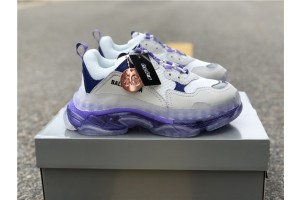 Balenciaga Triple S Clear Sole White Purple 