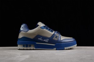 LV Trainer Sneaker Grey Dark Blue