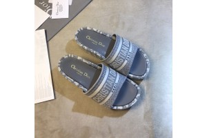 Dior Dway Wedge Slide Sandal Grey (DR-SH-B04)