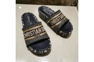 Dior Dway Wedge Slide Sandal Blue (DR-SH-B05)