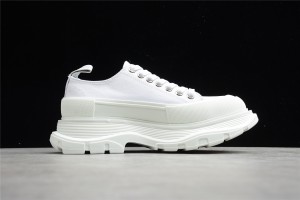Alexander McQueen Tread Slick Canvas Sneaker - 'All White'