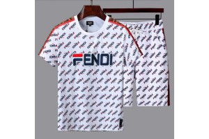Fendi T-shirt & Short Set (FD-TS-A07)