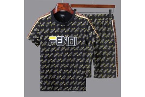 Fendi T-shirt & Short Set (FD-TS-A08)