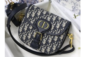 Christian Dior bobby handbags Blue Oblique