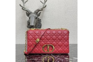Christian Dior Large Caro Bag - Red (28X17X9cm)