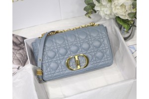 Christian Dior Medium Caro Bag Light Blue (25.5X15.5X8cm )