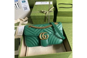 Gucci GG Marmont small shoulder bag emerald 443497