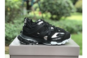 Balenciaga Track Sneaker in Black Silver mesh and nylon - B-TRL004