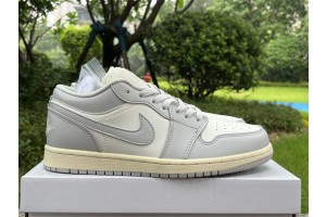  Jordan Air Jordan 1 Low Coconut Milk Neutral Grey (Women's)