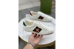Gucci Ace Embroidered Low-Top Sneaker Black with Bee