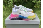 Balenciaga Triple S Clear Sole Trainer White Rainbow 