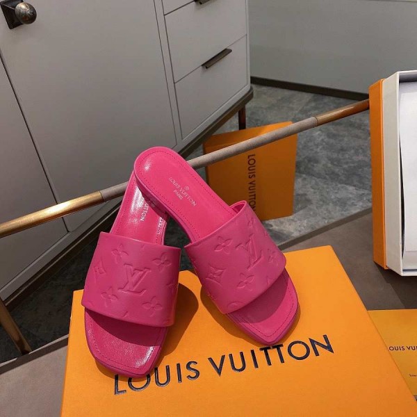 Louis Vuitton Pink Flat Mules