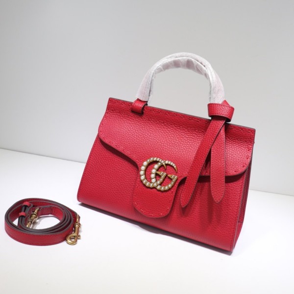 Gucci GG Marmont Leather Top Handle Mini Bag 442622