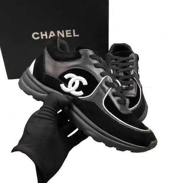 Chanel black luxury shoes