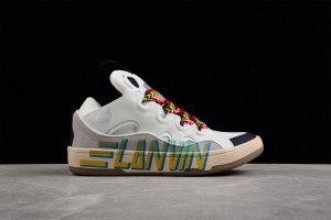 Lanvin Leather Curb White Grey