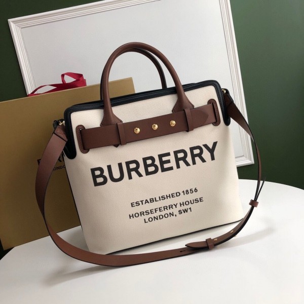 Burberry belt canvas tote
