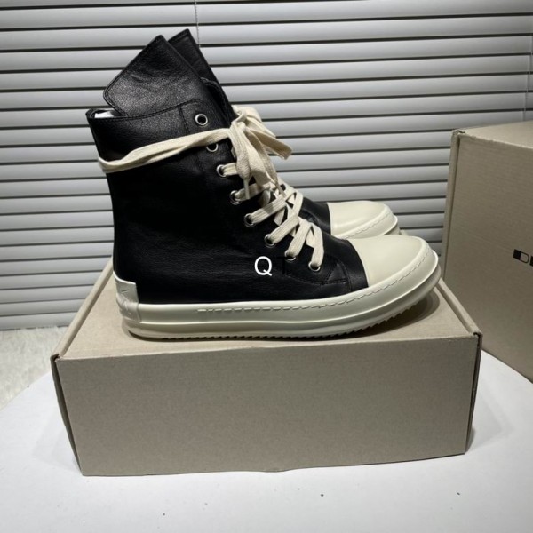 Rick Owens Laced High-Top Sneakers - Black ROWHT-001