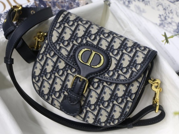 Christian Dior bobby handbags Blue Oblique